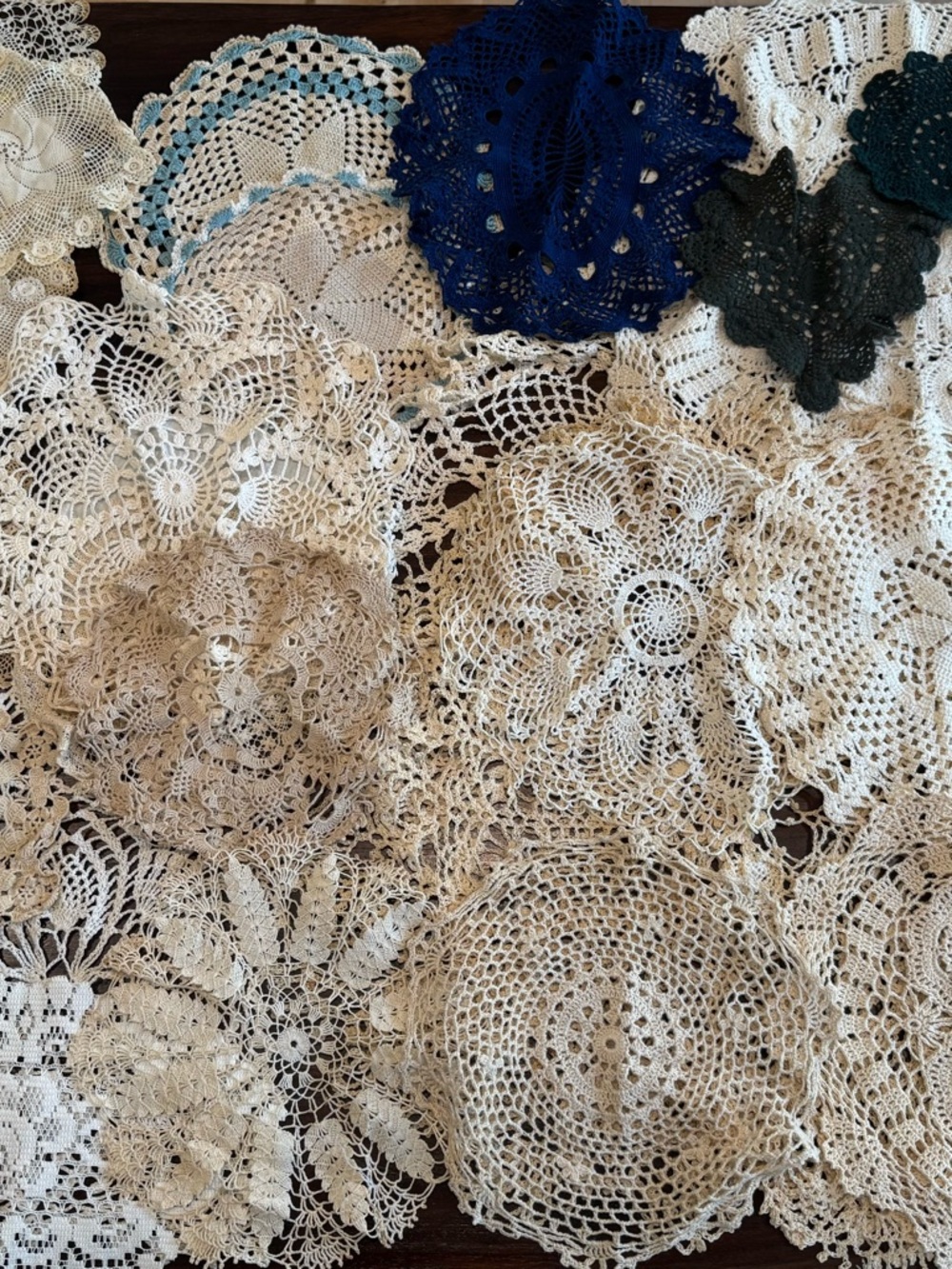 Mixed Lot of 40+ Doilies Various Sizes